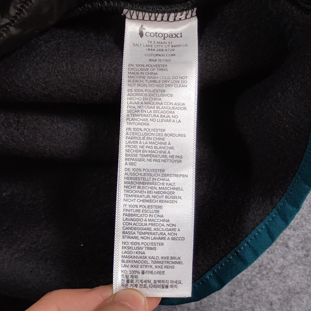 Cotopaxi Full Zip Teca Fleece Jacket Womens Medium Black Teal F21471W300 - Picture 5 of 11